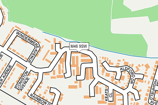 M46 9SW map - OS OpenMap – Local (Ordnance Survey)