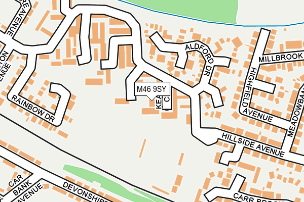 M46 9SY map - OS OpenMap – Local (Ordnance Survey)