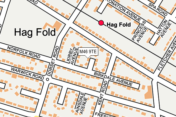 M46 9TE map - OS OpenMap – Local (Ordnance Survey)