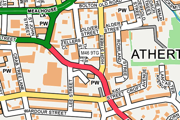 M46 9TG map - OS OpenMap – Local (Ordnance Survey)