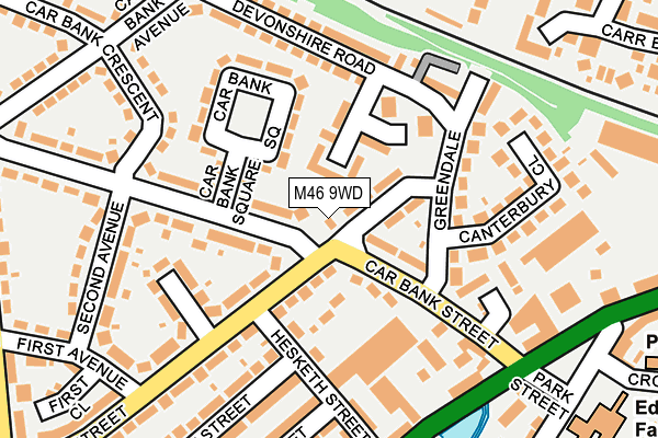 M46 9WD map - OS OpenMap – Local (Ordnance Survey)