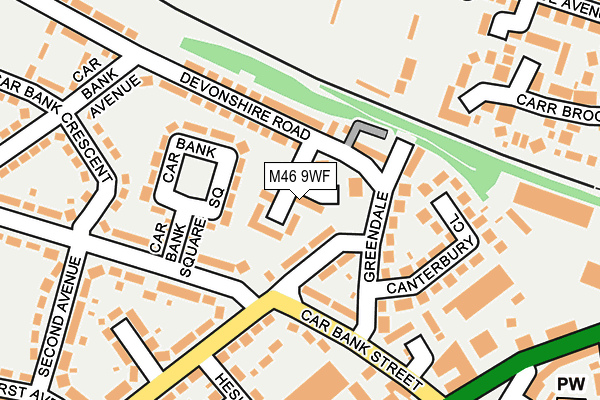 M46 9WF map - OS OpenMap – Local (Ordnance Survey)