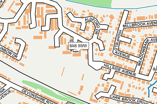 M46 9WW map - OS OpenMap – Local (Ordnance Survey)