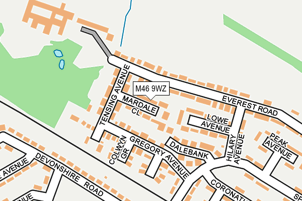 M46 9WZ map - OS OpenMap – Local (Ordnance Survey)