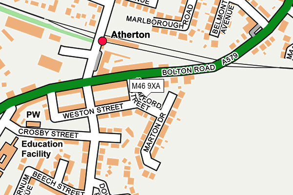 M46 9XA map - OS OpenMap – Local (Ordnance Survey)