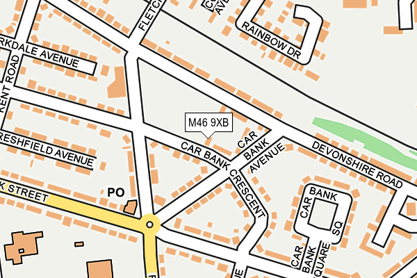 M46 9XB map - OS OpenMap – Local (Ordnance Survey)