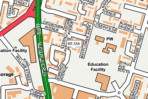 M5 3AA map - OS OpenMap – Local (Ordnance Survey)