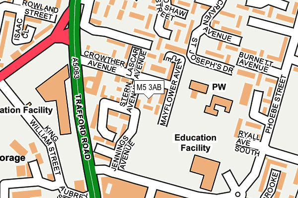 M5 3AB map - OS OpenMap – Local (Ordnance Survey)