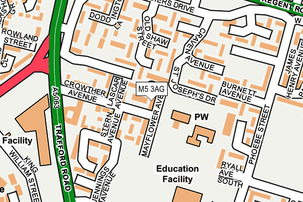 M5 3AG map - OS OpenMap – Local (Ordnance Survey)