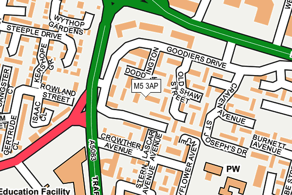 M5 3AP map - OS OpenMap – Local (Ordnance Survey)