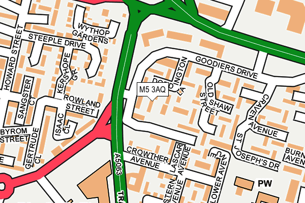 M5 3AQ map - OS OpenMap – Local (Ordnance Survey)