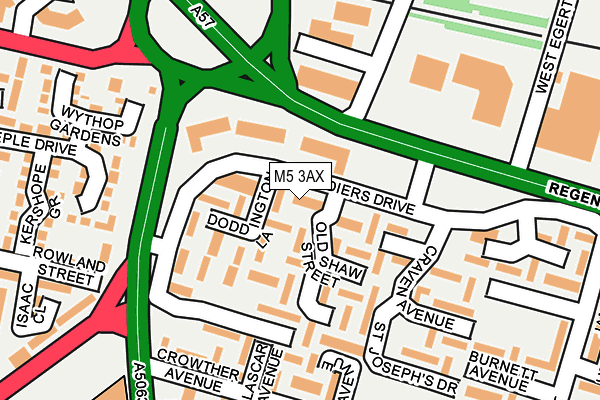 M5 3AX map - OS OpenMap – Local (Ordnance Survey)