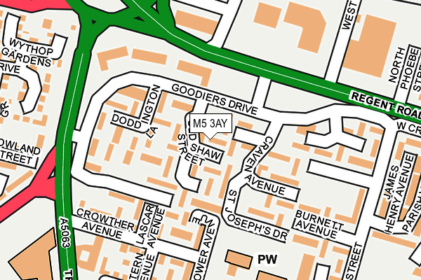 M5 3AY map - OS OpenMap – Local (Ordnance Survey)