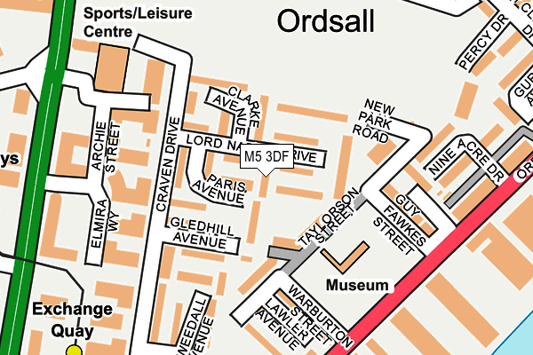 M5 3DF map - OS OpenMap – Local (Ordnance Survey)