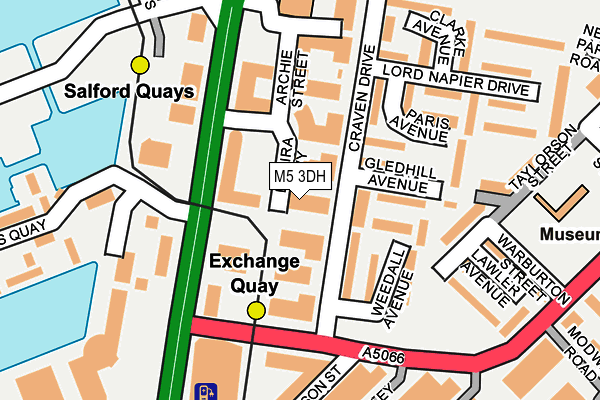 M5 3DH map - OS OpenMap – Local (Ordnance Survey)