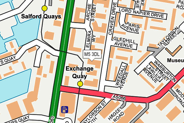 M5 3DL map - OS OpenMap – Local (Ordnance Survey)