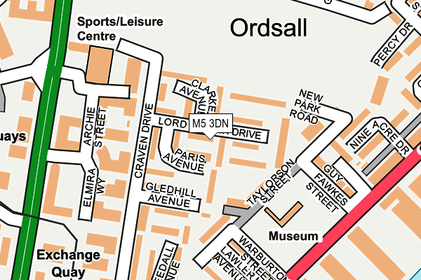 M5 3DN map - OS OpenMap – Local (Ordnance Survey)