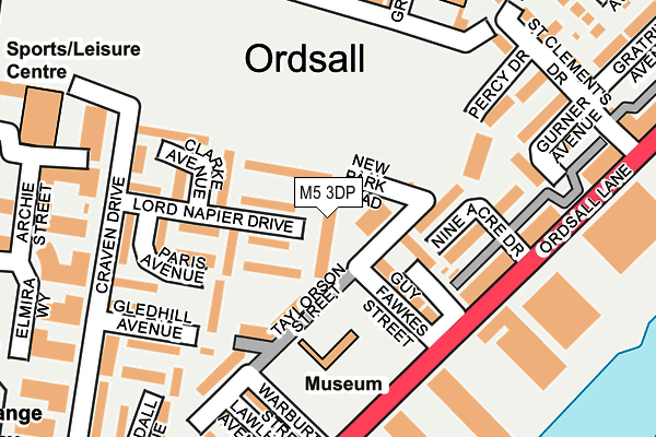 M5 3DP map - OS OpenMap – Local (Ordnance Survey)