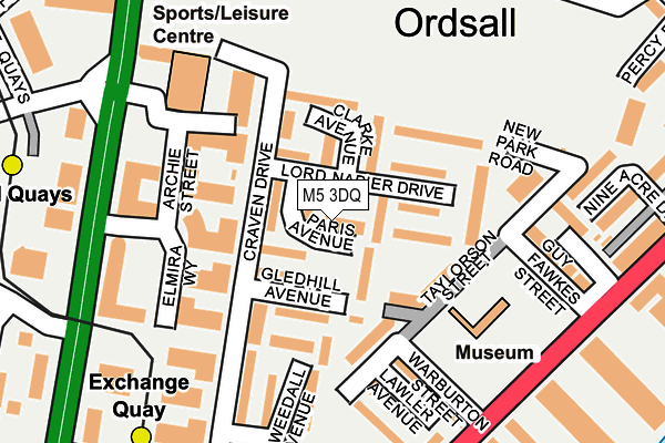 M5 3DQ map - OS OpenMap – Local (Ordnance Survey)