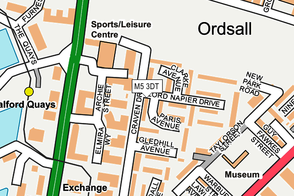 M5 3DT map - OS OpenMap – Local (Ordnance Survey)