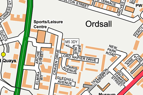 M5 3DY map - OS OpenMap – Local (Ordnance Survey)