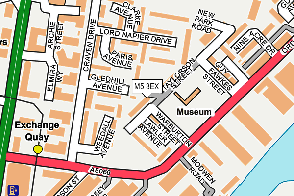 M5 3EX map - OS OpenMap – Local (Ordnance Survey)