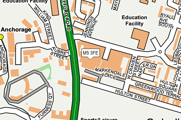 M5 3FE map - OS OpenMap – Local (Ordnance Survey)