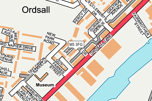 M5 3FG map - OS OpenMap – Local (Ordnance Survey)