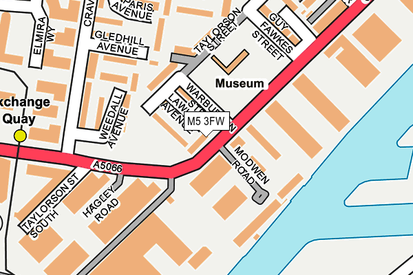 M5 3FW map - OS OpenMap – Local (Ordnance Survey)