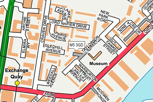 M5 3GD map - OS OpenMap – Local (Ordnance Survey)