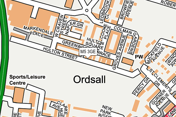 M5 3GE map - OS OpenMap – Local (Ordnance Survey)
