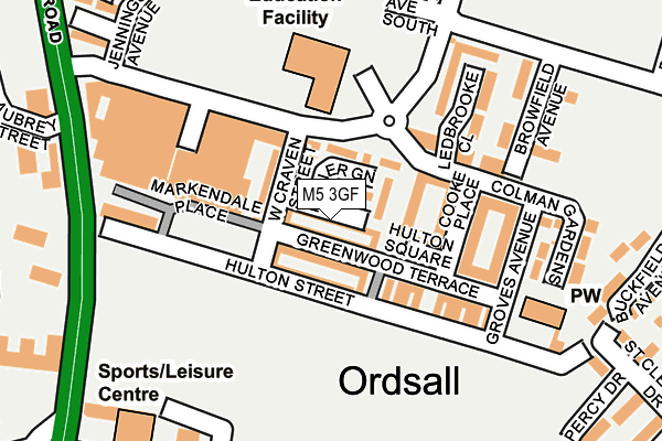 M5 3GF map - OS OpenMap – Local (Ordnance Survey)