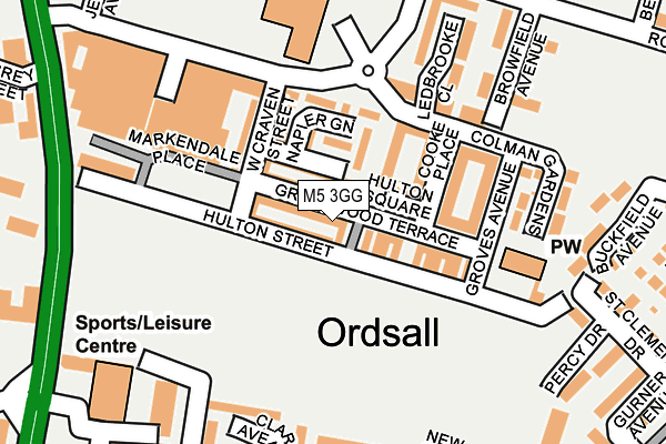 M5 3GG map - OS OpenMap – Local (Ordnance Survey)