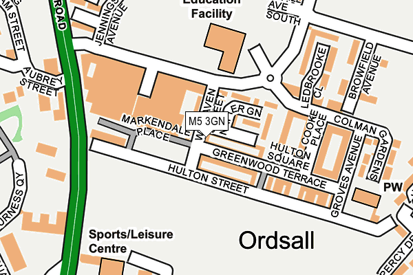 M5 3GN map - OS OpenMap – Local (Ordnance Survey)