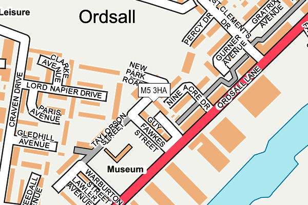 M5 3HA map - OS OpenMap – Local (Ordnance Survey)