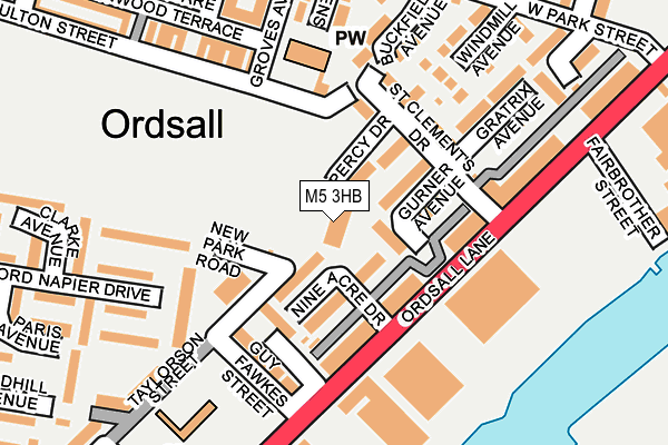 M5 3HB map - OS OpenMap – Local (Ordnance Survey)