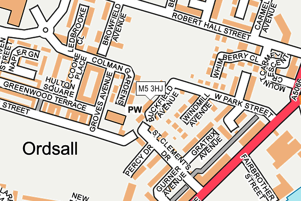 M5 3HJ map - OS OpenMap – Local (Ordnance Survey)