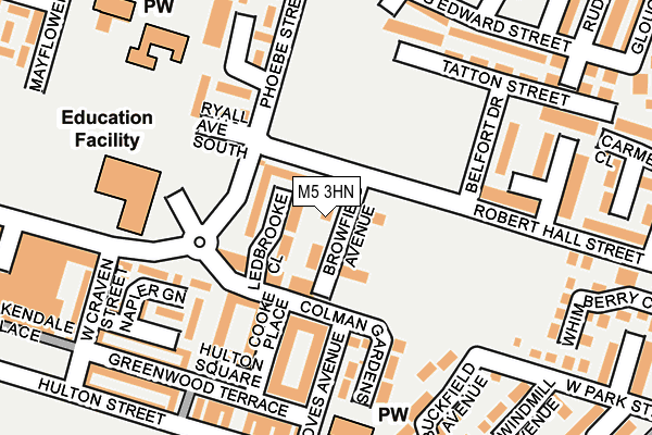 M5 3HN map - OS OpenMap – Local (Ordnance Survey)