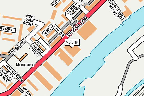 M5 3HP map - OS OpenMap – Local (Ordnance Survey)