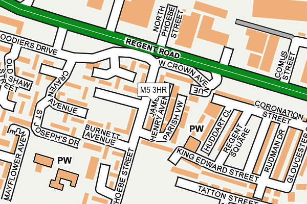 M5 3HR map - OS OpenMap – Local (Ordnance Survey)