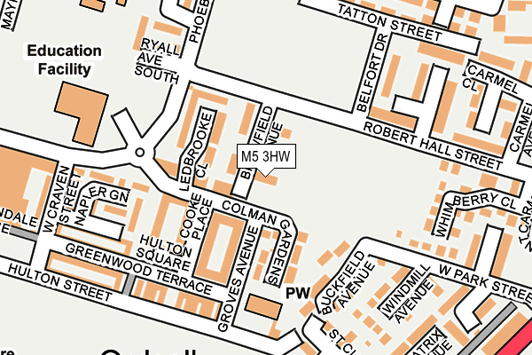 M5 3HW map - OS OpenMap – Local (Ordnance Survey)