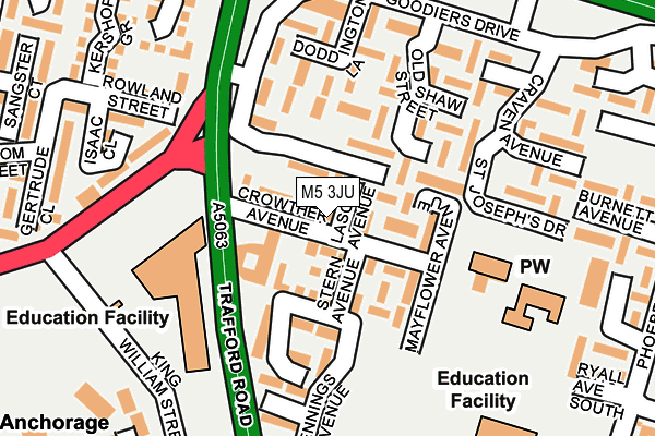 M5 3JU map - OS OpenMap – Local (Ordnance Survey)