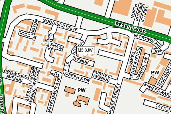 M5 3JW map - OS OpenMap – Local (Ordnance Survey)