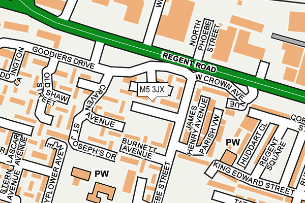 M5 3JX map - OS OpenMap – Local (Ordnance Survey)