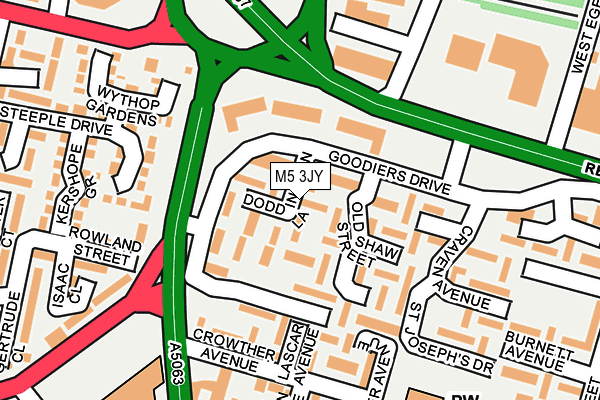 M5 3JY map - OS OpenMap – Local (Ordnance Survey)