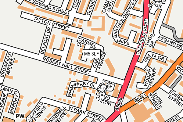 M5 3LF map - OS OpenMap – Local (Ordnance Survey)