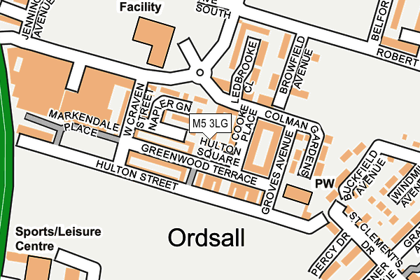 M5 3LG map - OS OpenMap – Local (Ordnance Survey)