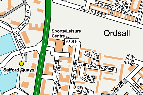 M5 3LH map - OS OpenMap – Local (Ordnance Survey)