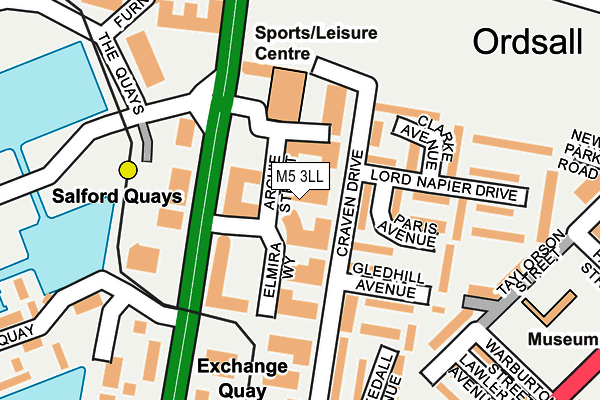 M5 3LL map - OS OpenMap – Local (Ordnance Survey)