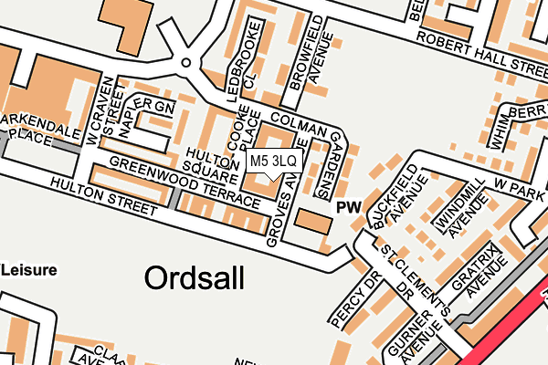 M5 3LQ map - OS OpenMap – Local (Ordnance Survey)